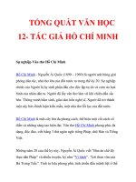 TỔNG QUÁT VĂN HỌC 12- TÁC GIẢ HỒ CHÍ MINH doc