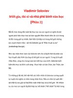 Vladimir Soloviev triết gia, thi sĩ và nhà phê bình văn học [Phần 2]_5 pot