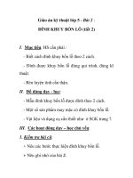 Giáo án kỹ thuật lớp 5 - Bài 2 : ĐÍNH KHUY BỐN LỖ (tiết 2) pps