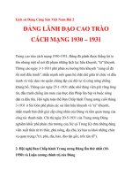 ĐẢNG LÃNH ĐẠO CAO TRÀO CÁCH MẠNG 1930 – 1931_2 potx