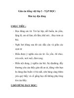 Giáo án tiếng việt lớp 2 - TẬP ĐỌC: Bàn tay dịu dàng pptx