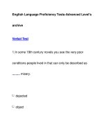 English Language Proficiency Tests-Advanced Level''''sarchiveVerbal Test1 pdf