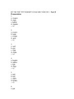 KỲ THI THỬ TỐT NGHIỆP VÀ ĐẠI HỌC NĂM 2011 - Test 31 pdf