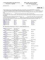 Kiểm tra HKI Năm học 2010-2011 Môn: Anh Văn - Trường THCS&THPT Lê Quý Đôn docx