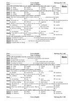 Test on English Nội dung đề số : 001 ppt