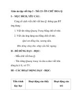 Giáo án tập viết lớp 3 - Tiết 23: ÔN CHỮ HOA Q pot