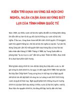 KIÊN TRÌ ĐỊNH HƯỚNG XÃ HỘI CHỦ NGHĨA, NGĂN CHẶN ẢNH HƯỞNG BẤT LỢI CỦA TÌNH HÌNH QUỐC TẾ_1 potx