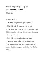 Giáo án tiếng việt lớp 5 - Tập đọc NGƯỜI CÔNG DÂN SỐ ppsx