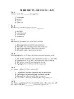 ĐỀ THI THỬ TN – ĐH NĂM 2011 - ĐÊ 5 ppt