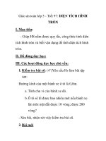 Giáo án toán lớp 5 - Tiết 97: DIỆN TÍCH HÌNH TRÒN pdf