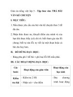 Giáo án tiếng việt lớp 5 - Tập làm văn: TRẢ BÀI VĂN KỂ CHUYỆN pot