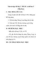 Giáo án tập viết lớp 3 - Tiết 28 : n chữ hoa T (Tiếp theo). ppsx