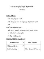 Giáo án tiếng việt lớp 2 - TẬP VIẾT: Chữ hoa n potx