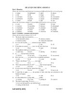 ĐỀ LUYỆN THI TIẾNG ANH SỐ 13 pdf