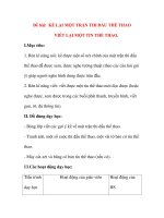 Giáo án Tập Làm Văn Lớp 3: Đề bài: KỂ LẠI MỘT TRẬN THI ĐẤU THỂ THAO VIẾT LẠI MỘT TIN THỂ THAO. pptx