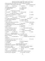 ĐỀ THI THỬ TỐT NGHIỆP MÔN: TIẾNG ANH – ĐỀ 14 ppsx