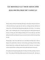 XÁC ĐỊNH HOẠT LỰC THUỐC KHÁNG SINH BẰNG PHƯƠNG PHÁP THỬ VI SINH VẬT pdf