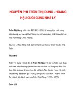 NGUYÊN PHI TRẦN THỊ DUNG - HOÀNG HẬU CUÓI CÙNG NHÀ LÝ potx