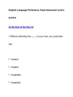 English Language Proficiency Tests-Advanced Level''''sarchiveAt the End of the Day (3) pptx