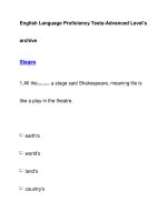 English Language Proficiency Tests-Advanced Level''''sarchiveStages pptx