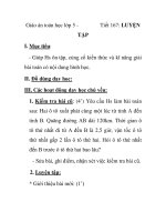 Giáo án toán học lớp 5 - Tiết 167: LUYỆN TẬP doc