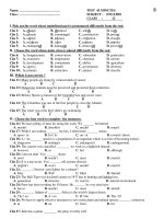 TEST 45 MINUTES SUBJECT : ENGLISH CLASS : 12 pps