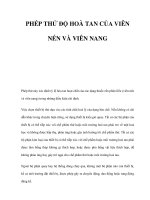 PHÉP THỬ ĐỘ HOÀ TAN CỦA VIÊN NÉN VÀ VIÊN NANG ppsx