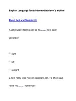 English Language Tests-Intermediate level''''s archiveRight, Left and Straight (1) potx