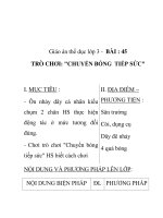 Giáo án thể dục lớp 3 - BÀI : 45 TRÒ CHƠI: 