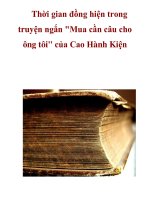 Thời gian đồng hiện trong truyện ngắn 