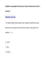 English Language Proficiency Tests-Advanced Level''''sarchiveWeather Test (9) pptx