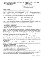 KỲ THI THỬ ĐẠI HỌC TRƯỜNG THPT ĐẶNG THÚC HỨA SỞ GD – ĐT NGHỆ AN MÔN VẬT LÝ LẦN 1 Mã đề thi 169 pdf