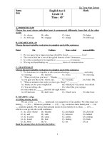 English test 1 Grade 12 doc
