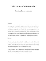 CÁC VẮC XIN DÙNG CHO NGƯỜI pot