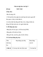 Giáo án tập làm văn lớp 3 - Đề bài: VIẾT THƯ pptx