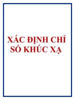 XÁC ĐỊNH CHỈ SỐ KHÚC XẠ potx