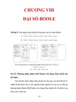 GIÁO TRÌNH TOÁN RỜI RẠC - CHƯƠNG VIII ĐẠI SỐ BOOLE_4 ppt