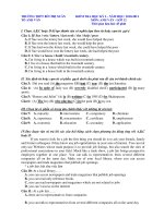 KIỂM TRA HỌC KỲ I NĂM HỌC: 2010-2011 MÔN: ANH VĂN - LỚP 12 - TRƯỜNG THPT BÙI THỊ XUÂN pptx