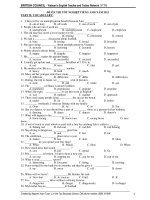 ĐỀ ÔN THI TỐT NGHIỆP TIẾNG ANH NĂM 2011 ppt