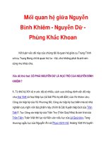 Mối quan hệ giữa Nguyễn Bỉnh Khiêm - Nguyễn Dữ Phùng Khắc KhoaN_3 ppt