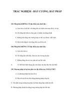 TRẮC NGHIỆM - BÁT CƯƠNG, BÁT PHÁP potx