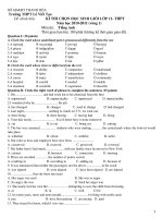 KÌ THI CHỌN HỌC SINH GIỎI LỚP 12- THPT Năm học 2010-2011 doc