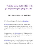 Tuyển tập những câu hỏi 2 điểm về tác giả tác phẩm trong tốt nghiệp môn Văn_1 pptx