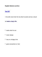 English Idioms''''s archiveTest 007 pdf