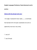 English Language Proficiency Tests-Advanced Level''''sarchive pps