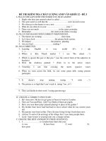 ĐỀ THI KIỂM TRA CHẤT LƯỢNG ANH VĂN KHỐI 12 - ĐỀ 3 pdf