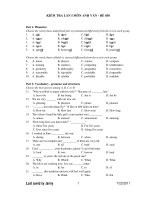 KIỂM TRA LẦN I MÔN ANH VĂN - ĐỀ 030 pps