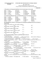 ĐỀ THI CHỌN HỌC SINH GIỎI LỚP 12 NĂM HỌC 2010-2011 Môn TIẾNG ANH - Mã đề: 356 doc