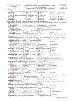 ĐỀ KIỂM TRA CHẤT LƯỢNG HỌC KÌ I NĂM HỌC 2010-2011 MÔN: TIẾNG ANH potx