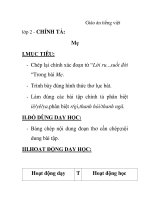 Giáo án tiếng việt lớp 2 - CHÍNH TẢ: Mẹ docx